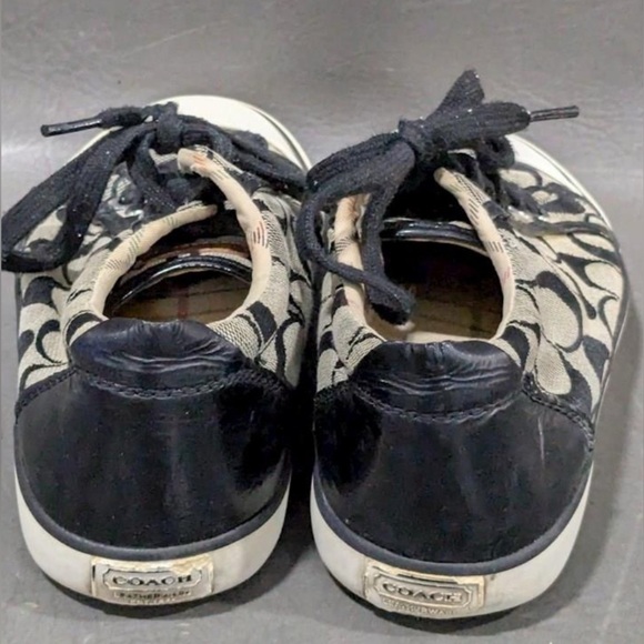 Coach Barrett Signature Logo Sneakers - Black and Grey - Picture 3 of 6